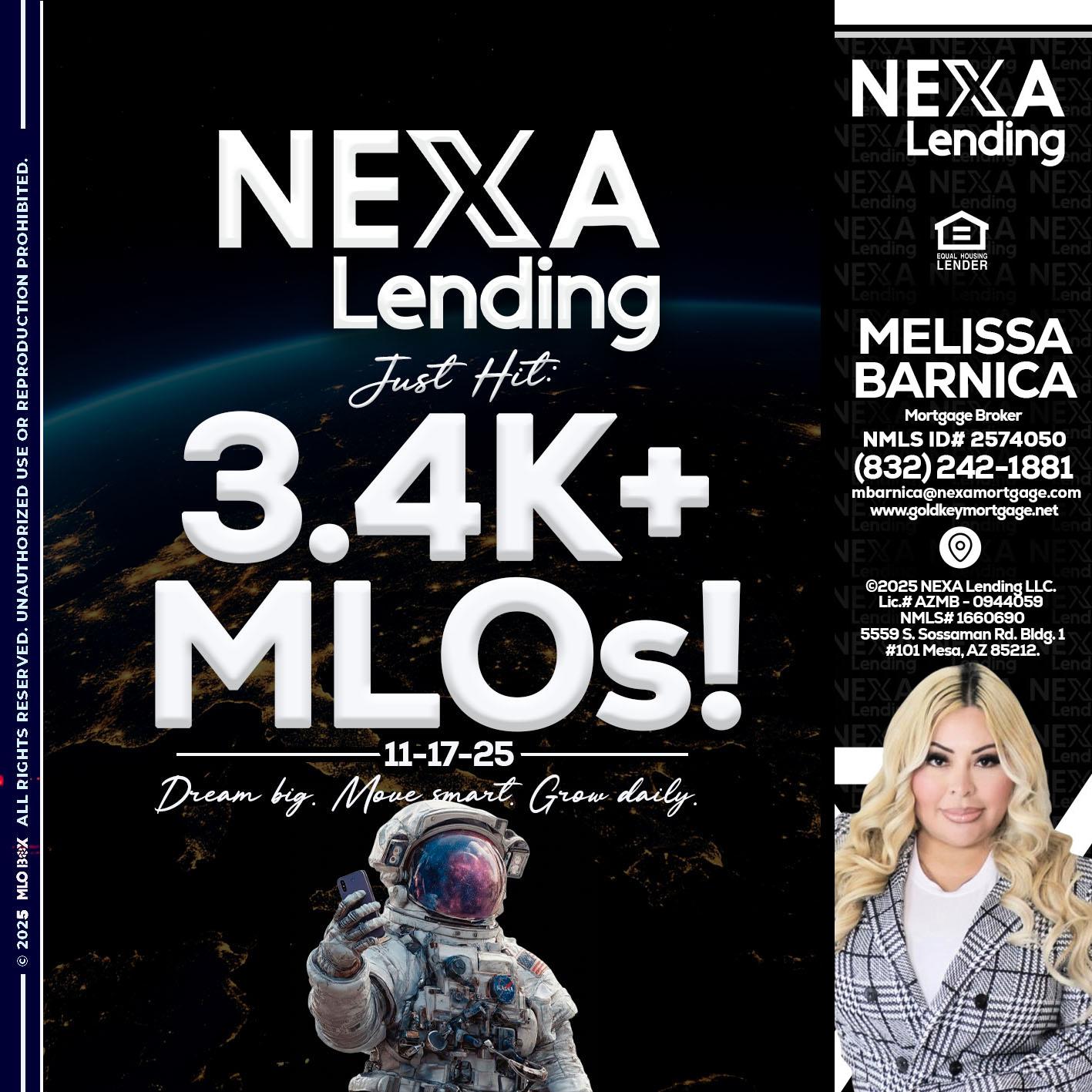3.4K MLOs - Melissa Barnica -Mortgage Broker