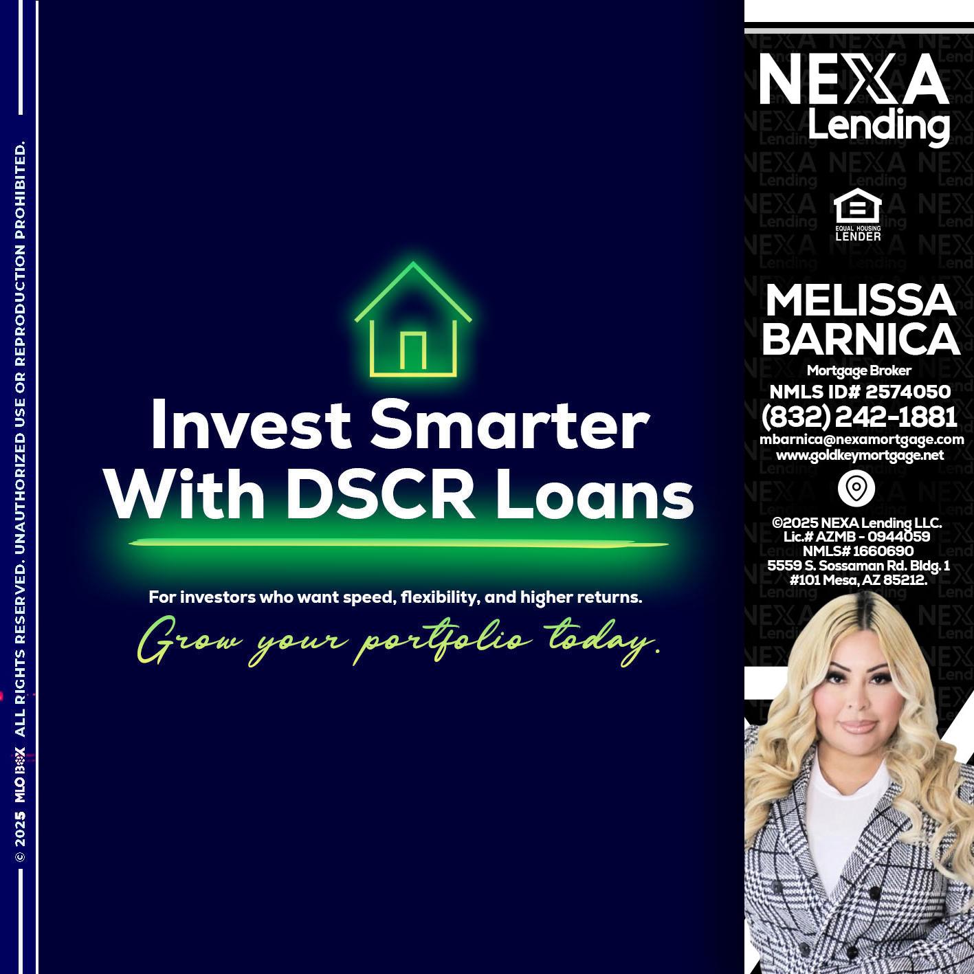 DSCR - Melissa Barnica -Mortgage Broker