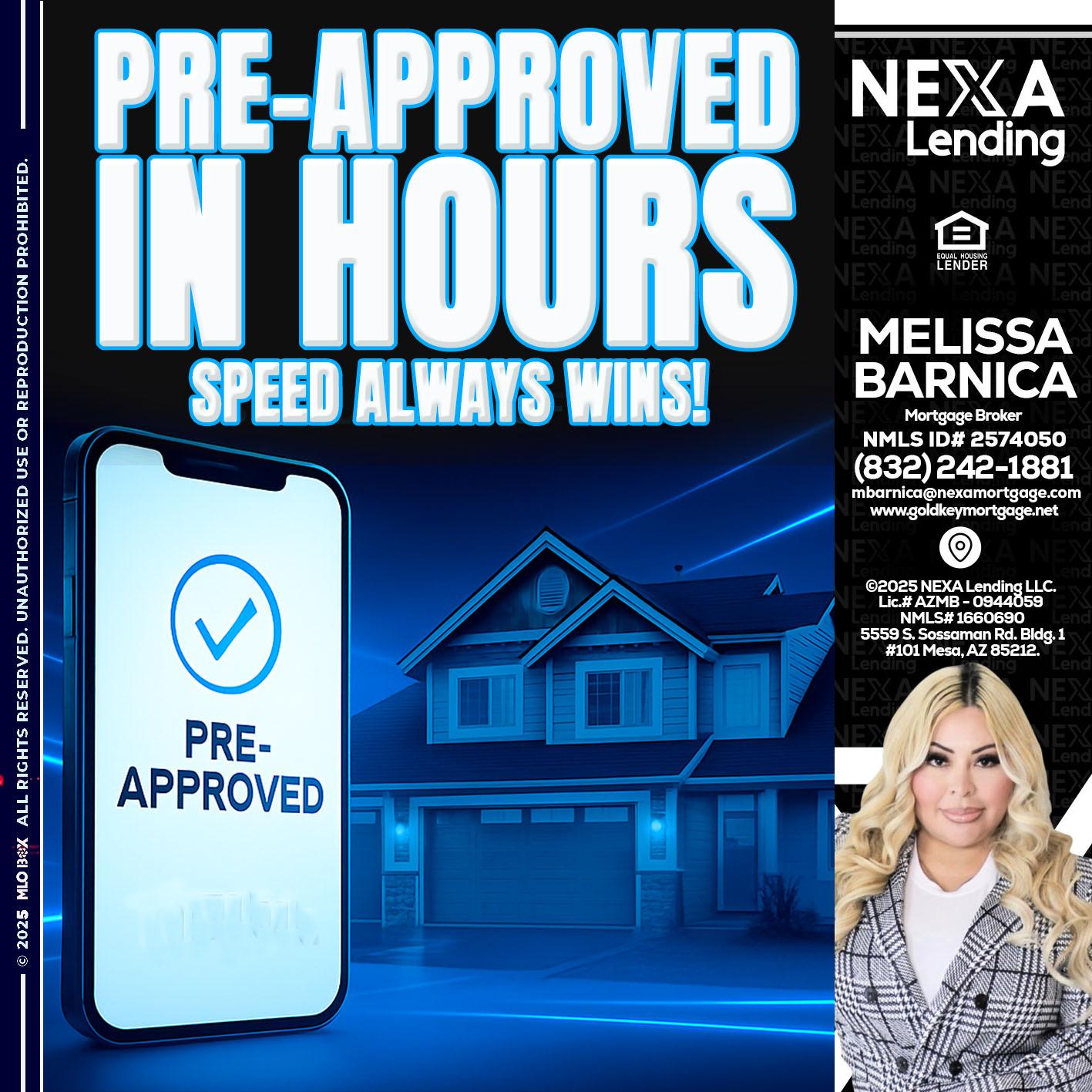 PRE - Melissa Barnica -Mortgage Broker