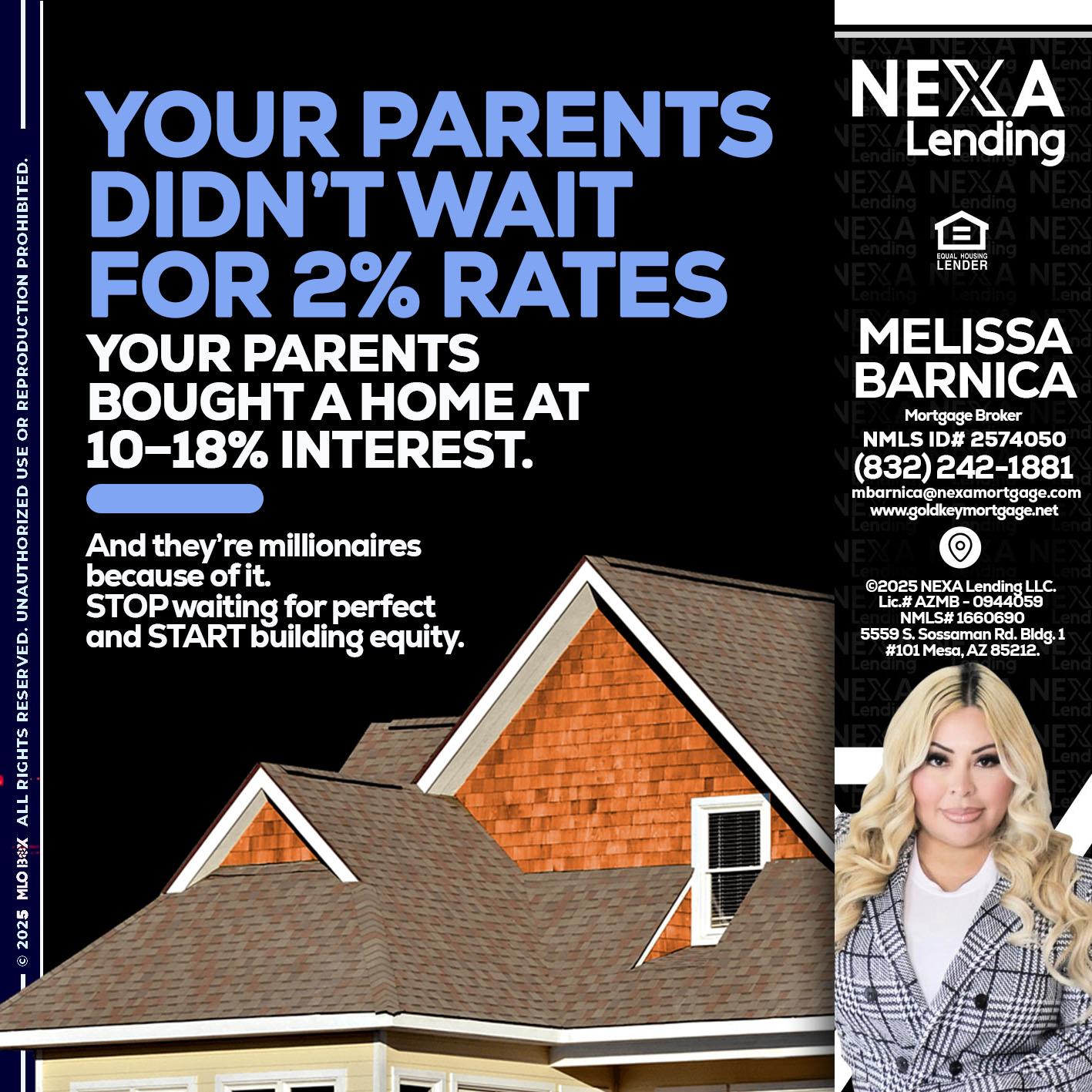 YOUR PARENTS - Melissa Barnica -Mortgage Broker