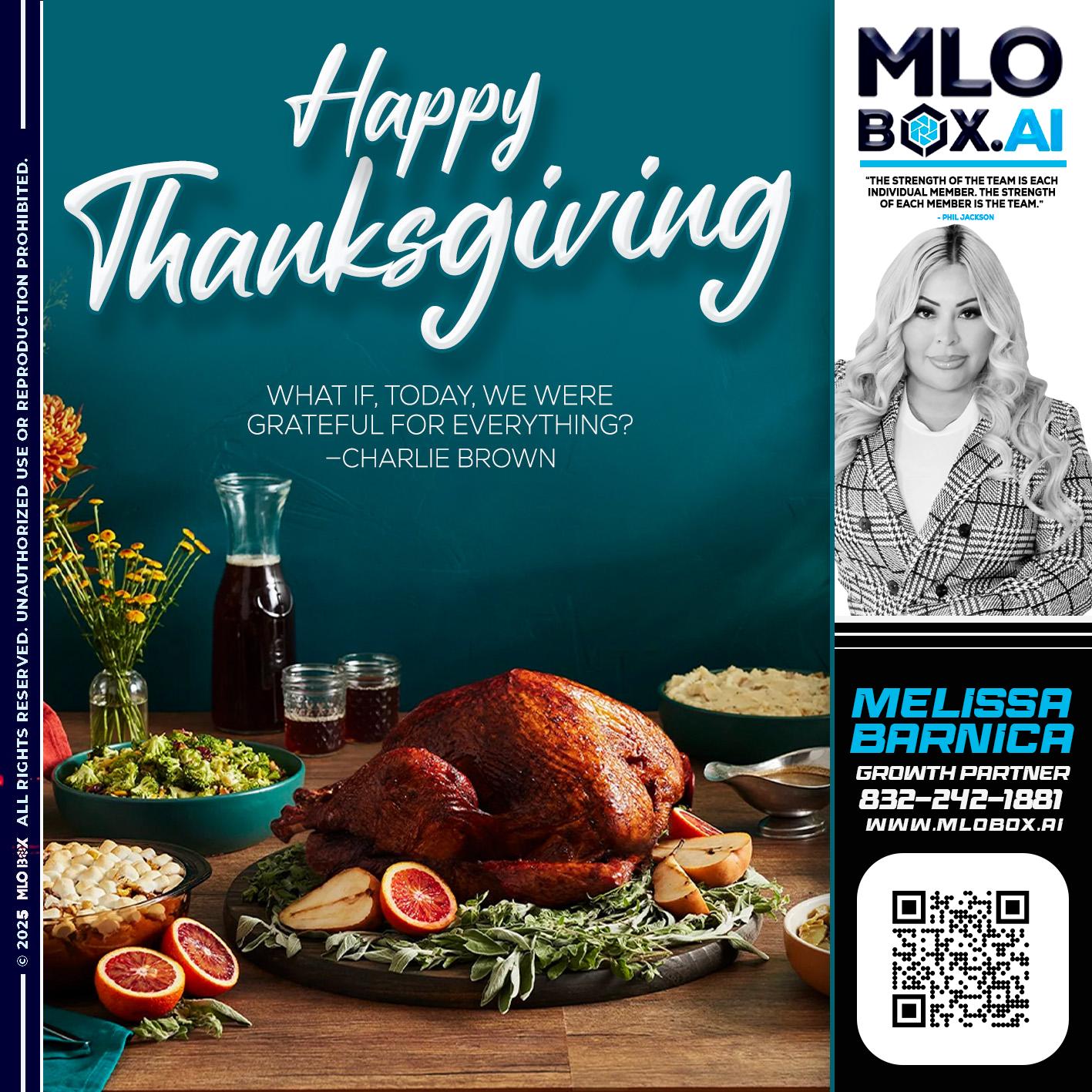 HAPPY THANKSGIVING - Melissa Barnica -Mortgage Broker