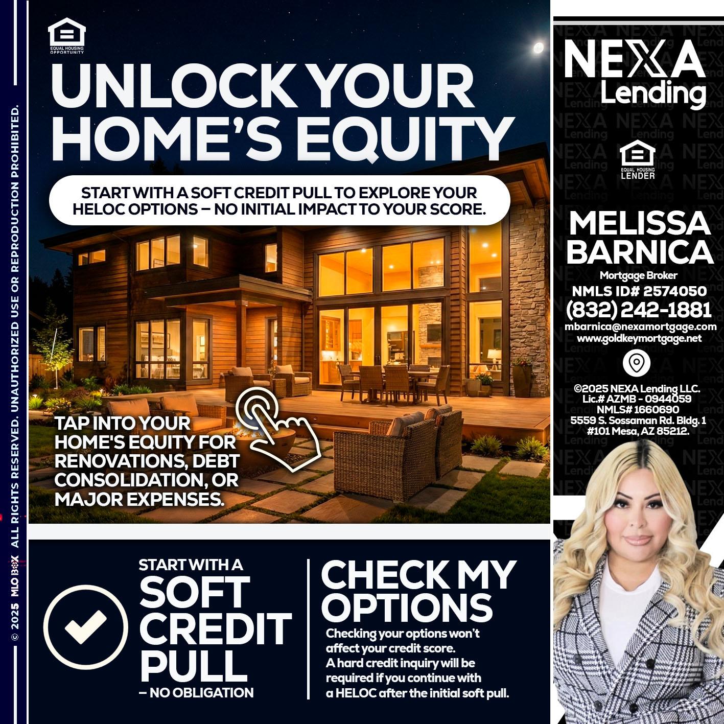 UNLOCK YOUR HOMES - Melissa Barnica -Mortgage Broker