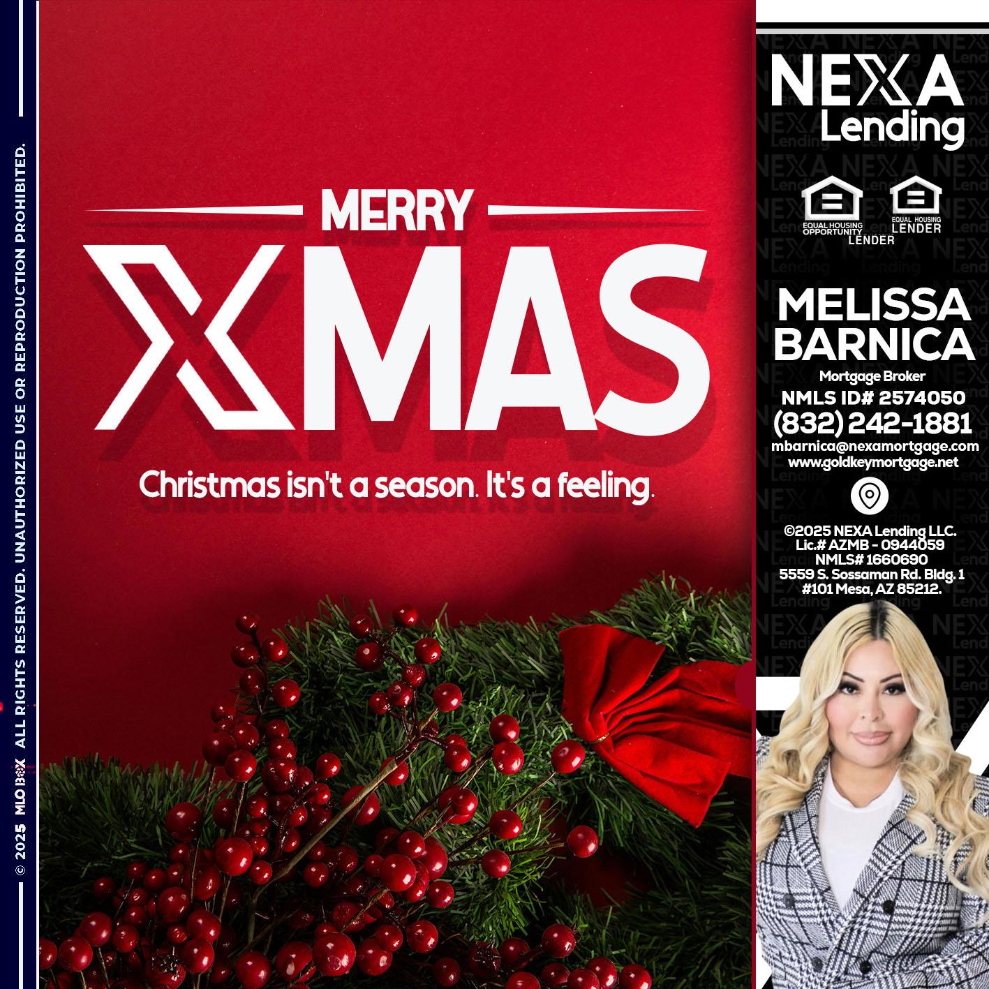 merry xmas - Melissa Barnica -Mortgage Broker