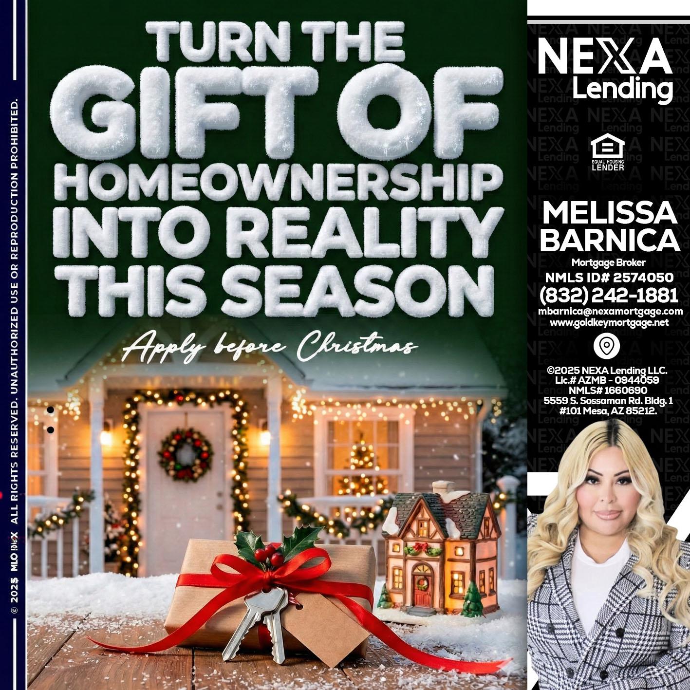 TURN GIFTS - Melissa Barnica -Mortgage Broker