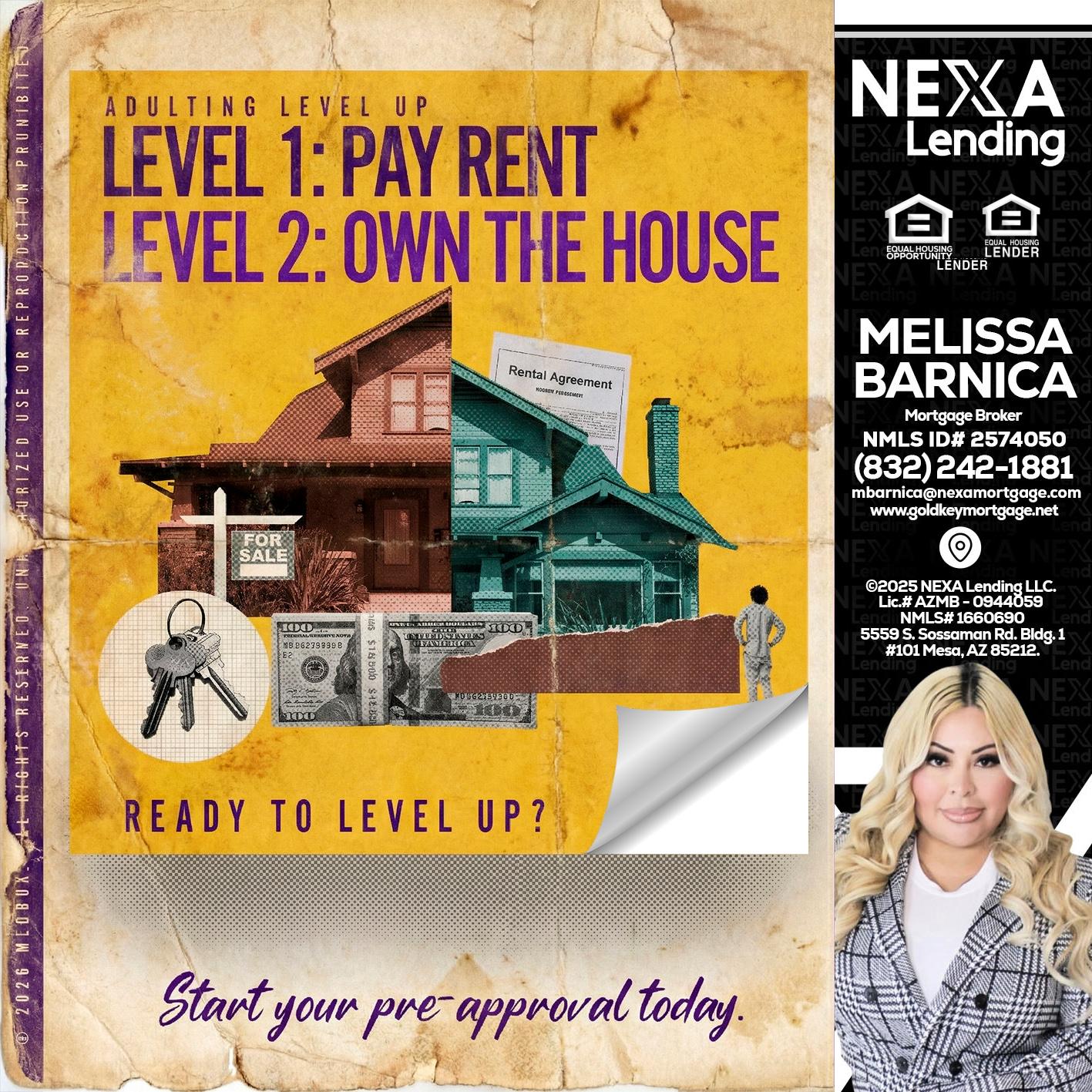 LEVEL 1 - Melissa Barnica -Mortgage Broker