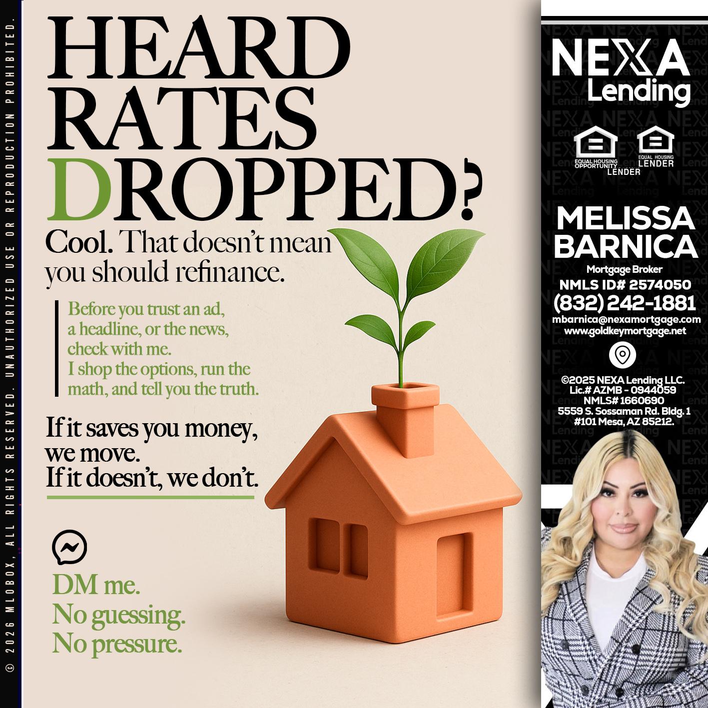 HEARD RATES - Melissa Barnica -Mortgage Broker