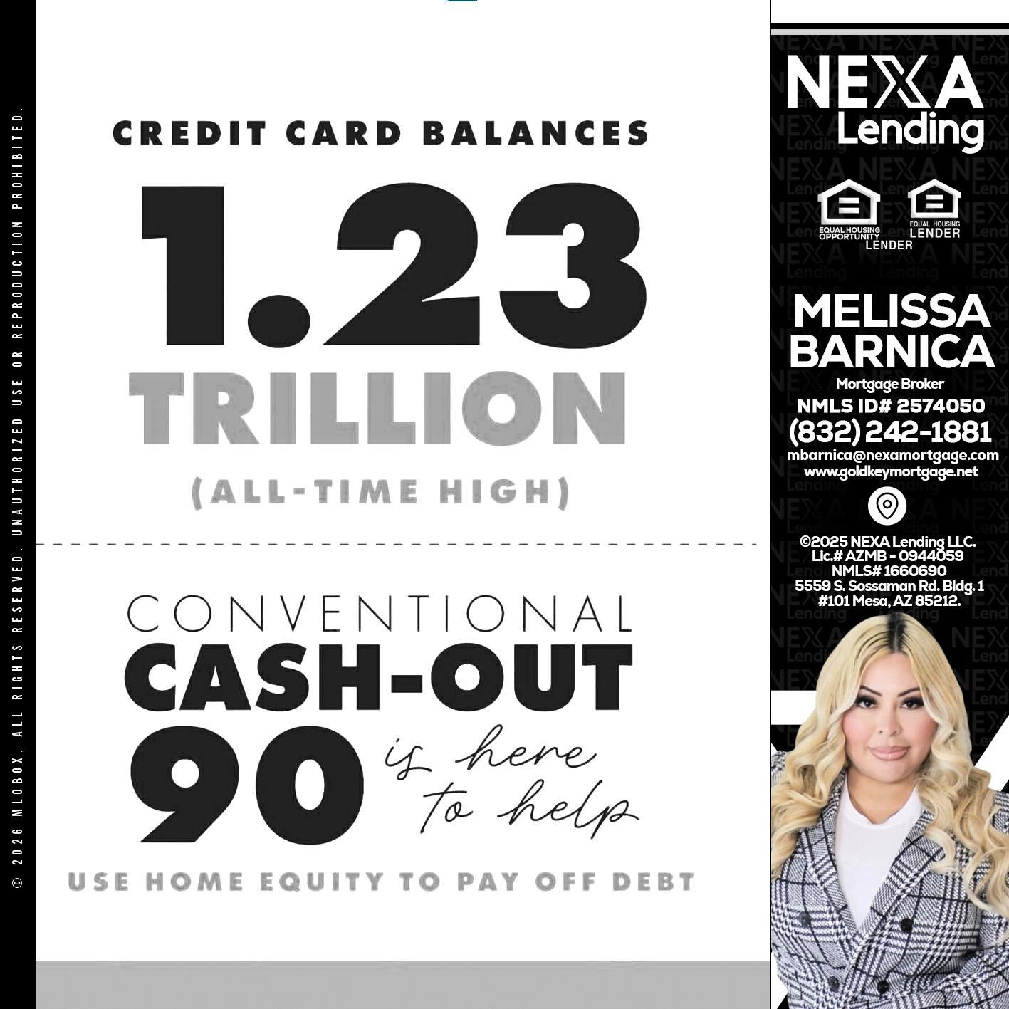 CREDIT CARD BALANCE - Melissa Barnica -Mortgage Broker