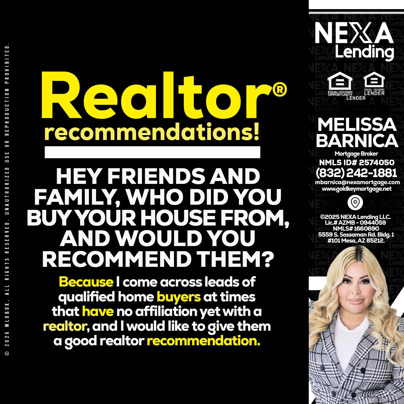 REALTOR - Melissa Barnica -Mortgage Broker
