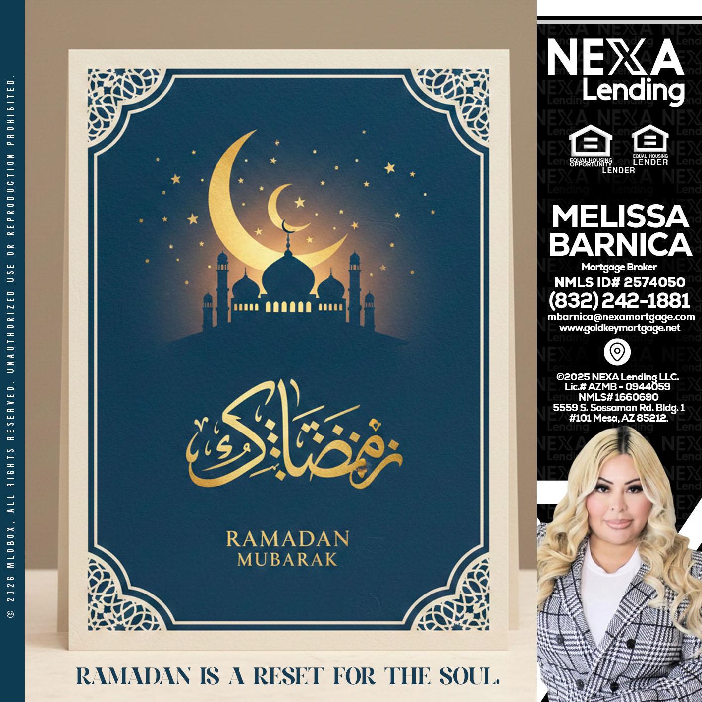 HAPPY RAMADAN - Melissa Barnica -Mortgage Broker