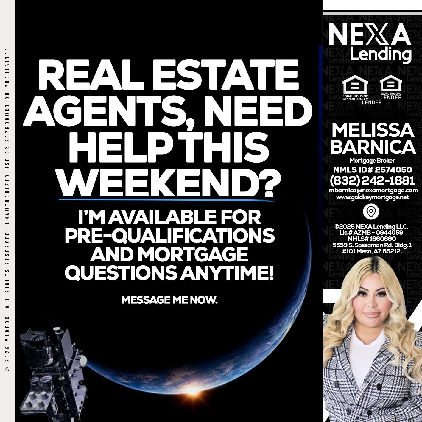 REAL ESTATE AGENTS - Melissa Barnica -Mortgage Broker