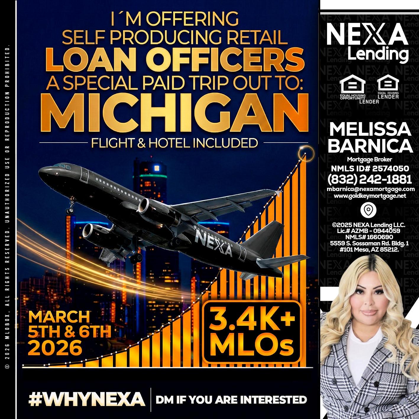 MICHIGAN - Melissa Barnica -Mortgage Broker
