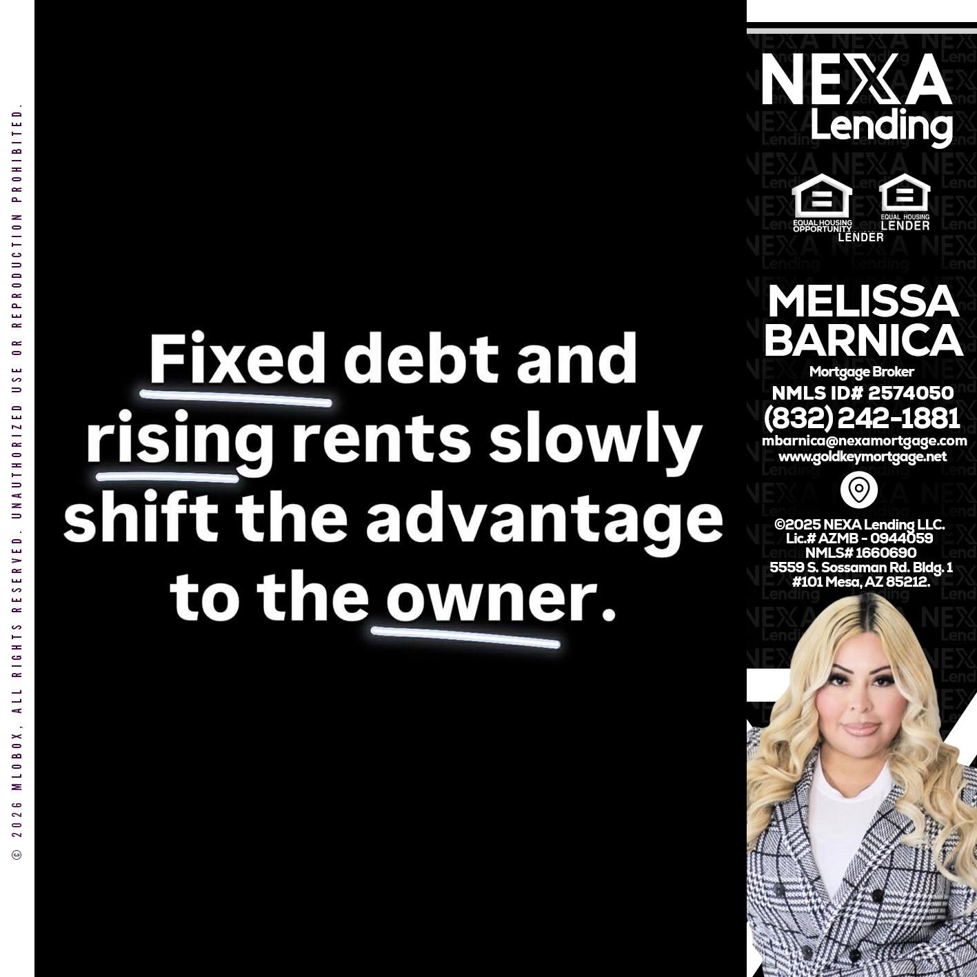 FIXED DEBT - Melissa Barnica -Mortgage Broker