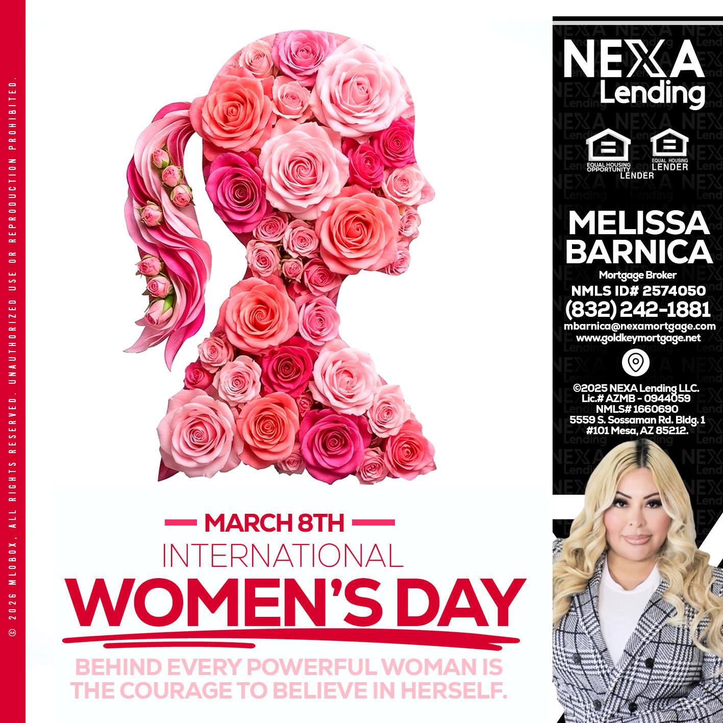 MARCH 8TH - Melissa Barnica -Mortgage Broker