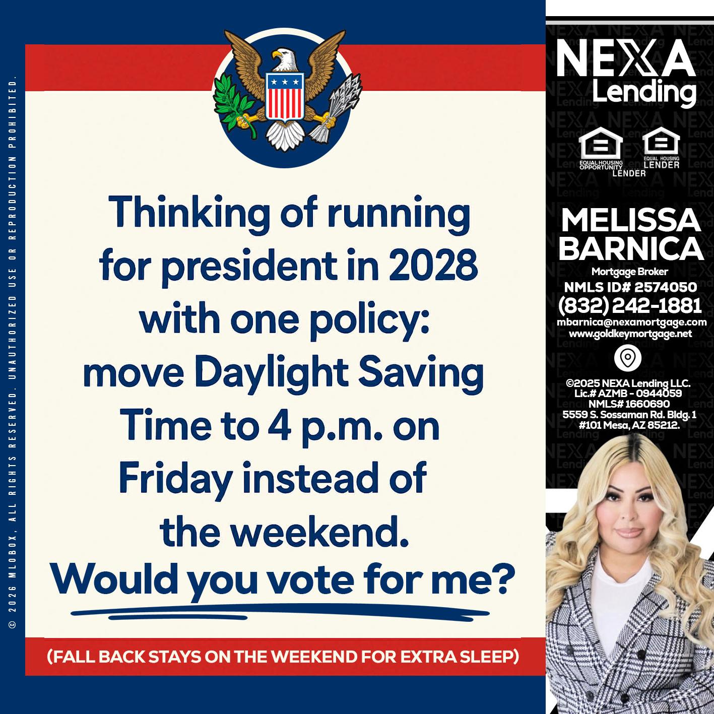 THINKING OF RUNING - Melissa Barnica -Mortgage Broker