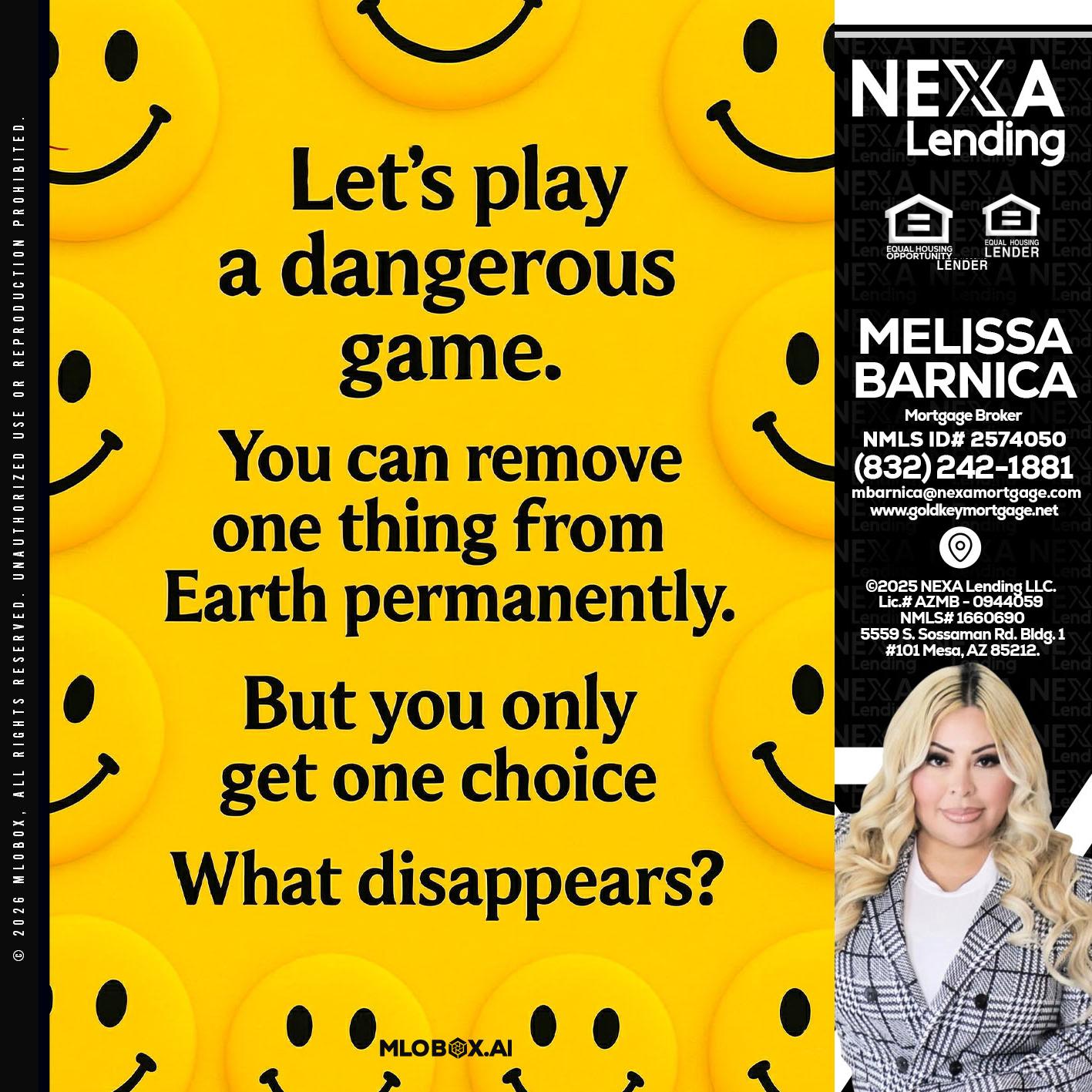 LETS PLAY - Melissa Barnica -Mortgage Broker