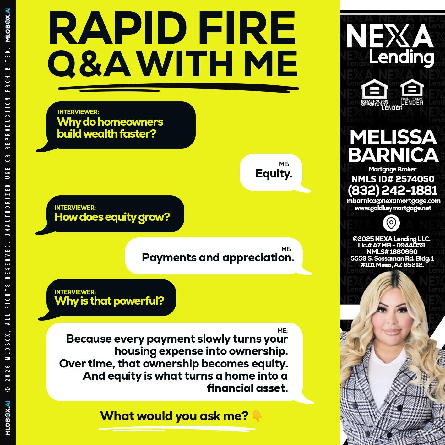 RAPID FIRE Q&A - Melissa Barnica -Mortgage Broker